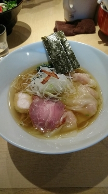 「雲呑塩そば細麺1050円」@饗 くろ㐂の写真