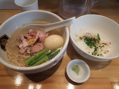 「真鯛らーめん雑炊セット(1000円)」@真鯛らーめん 麺魚の写真