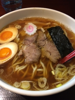 「中華蕎麦＋煮玉子」@中華蕎麦 金魚の写真