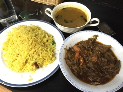 「マトンペッパーマサラ＋レモンライス＋ラッサム」@コチンニヴァースの写真