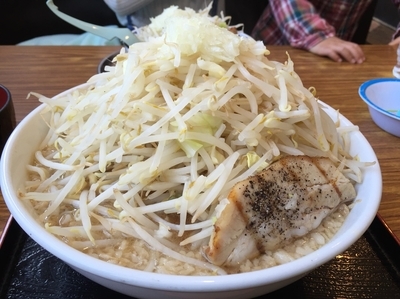 「ふじ麺¥750+大盛¥100+野菜増し(無料)」@優勝軒 柏店の写真