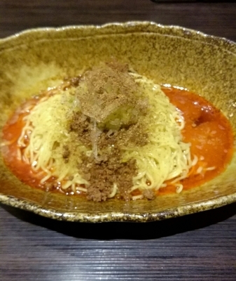 「汁なし担々麺３辛」@中華そば くにまつ 本店の写真