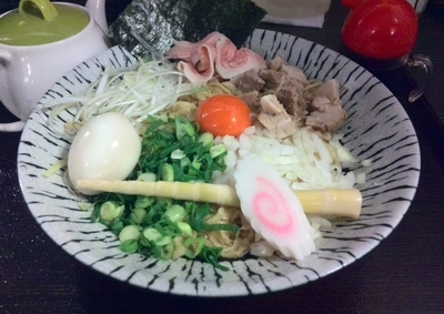 「【限定】濃厚玉子と比内地鶏の油そば(大盛り)＋味玉」@麺匠えにしの写真