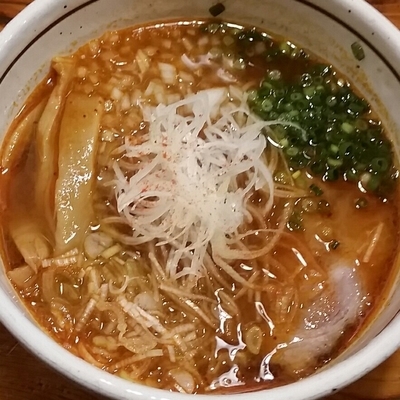 「【本日の限定】ねぎ香る焙乾うるめそば辛醤油そば ８００円」@ラーメン商店 さとーの写真