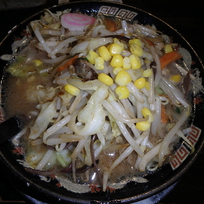 「野菜ラーメン(680円)(バリカタ)、替玉(100円)(カタ」@ラーメン工房 ふくやの写真