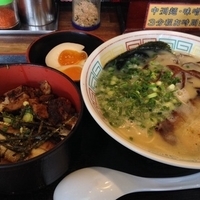 Bランチ 大牟田ラーメン 醤油 ＋チャーシュー丼＋半熟玉子 ¥8