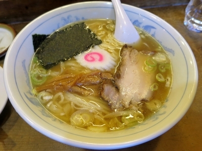 「ラーメン定食 メンチ ６００円」@手打ちラーメン焼き鳥 雪むらの写真