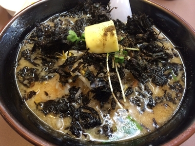 「味噌バターラーメン+岩のり」@くるまやラーメン 下諏訪店の写真