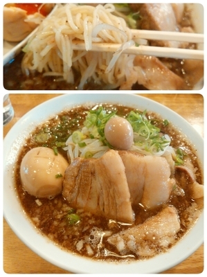 「サンマらーめん醤油！チャーシュー！スモーク玉子！」@らーめん ふじもとの写真