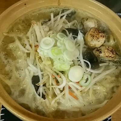 「【本日限定】土鍋de牡蠣味噌ラーメン　９００円」@へべれ家の写真