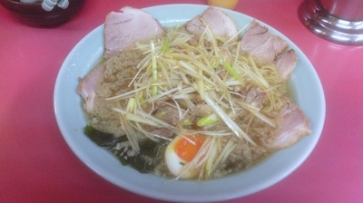 「ネギチャーシュー麺 900円+味玉 100円」@ラーメンショップ 埼大店の写真