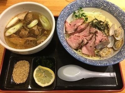 「【限定】アサリつけ麺730円＋中盛＋低温チャー」@大勝軒ROSSO－ロッソ－の写真