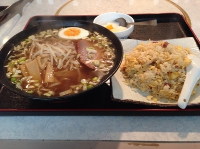 「ランチ定食⑥番（拉麺セット）750円」@中国料理 萬福楼酒家の写真