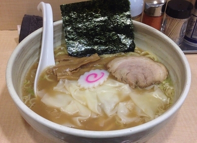 「わんたんめん＋半ライス(900円＋100円)」@らーめんつけめん たつみの写真