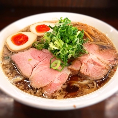 「味玉煮干しラーメンを大)」@らーめん 香澄 阿波座本店の写真