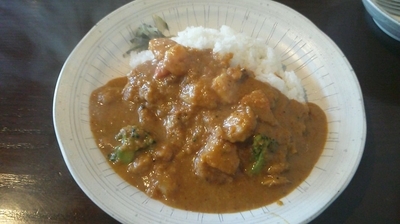 「シーフードレッドカレー　890円」@かわせみの写真