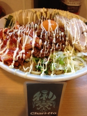 「我流豚星。台湾混蕎麦(ホアジャオ)＋生卵」@豚星。の写真