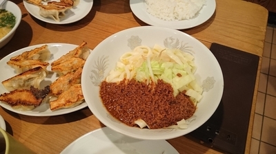「定食とジャジャ麺(¥1,080)」@元祖 ぎょうざ苑の写真