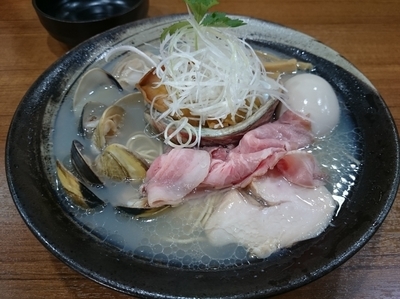 「【オープン記念限定】特製貝運そば 800円」@寿製麺よしかわ 川越店の写真