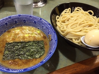 「つけめん(こってり)　並+花火玉」@つけめん 参城の写真