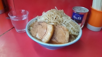 「大・カタメアブラ抜き(ヤサイニンニクカラメ)￥６５０」@ラーメン二郎 三田本店の写真