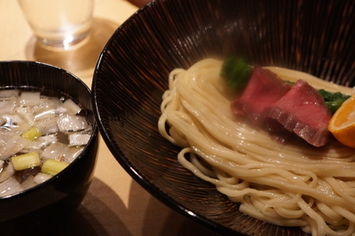 「牛つけそば（限定）」@饗 くろ㐂の写真