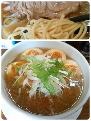 「ラーメン＋煮玉子」@麺家 彩華 池上店の写真