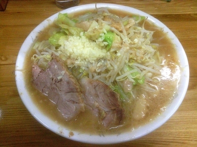 「大ラーメン ニンニクアブラ 800円」@ラーメン二郎 赤羽店の写真