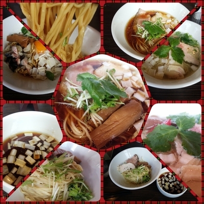 「醤油そば×塩そば×醬油つけ麺×鶏油の和え麺」@らぁめん屋 カネキッチンの写真