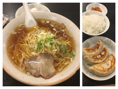 「ラーメン餃子セット850円」@手打らーめん 珍來 草加駅前店の写真