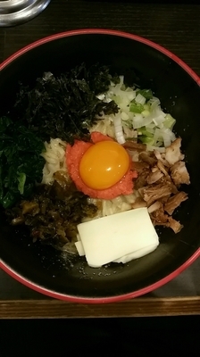 「高菜明太バターまぜそば(限定)」@三鷹食堂いなりの写真