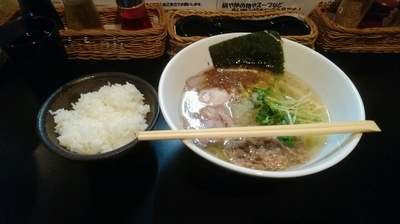 「塩ラーメン ＋ライス」@麺や 勝治の写真