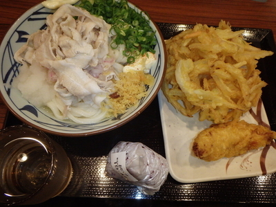 「豚マリネぶっかけ大盛(690円)他」@丸亀製麺 可部店の写真