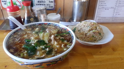 「肉ラーメン+チャーハン」@ラーメン太郎の写真