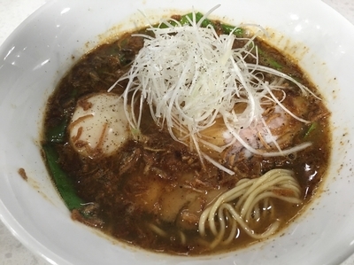 「酸っぱ辛いラーメン(仮)＋味玉」@ラーメン星印の写真