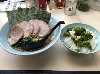 「チャーシューメン中+のり増し／￥900+50」@横浜家系ラーメン田中の写真