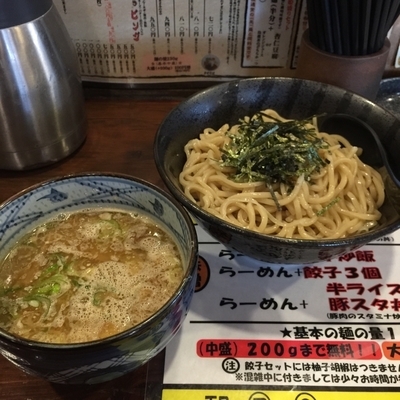 「ベジ豚骨魚介つけ麺 大盛」@中華麺家 まんまるの写真
