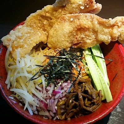 「【冬季限定】韓国まぜそば ８００円＋追い飯５０円」@麺屋三一五の写真