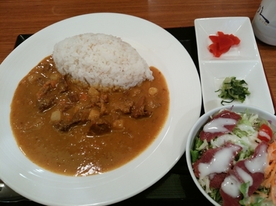 「胃にやさしい朝の牛たんカレー定食648円」@仙臺たんや利久 東京駅店の写真