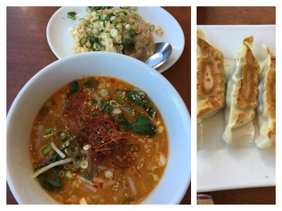 「担々麺880円+餃子/半チャーハンセット430円」@中華レストランChina Fan 草加店の写真