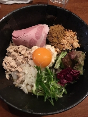 「スパイシー香りまぜそば800円（150g）」@まぜそば めん佳の写真