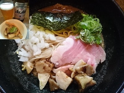 「いか玉(並)¥600+ビール¥400=¥1000」@麺屋 ひな多の写真