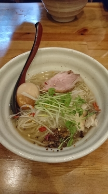 「鯛キノコ潮味(800円)+味玉(100円)」@麺場voyageの写真