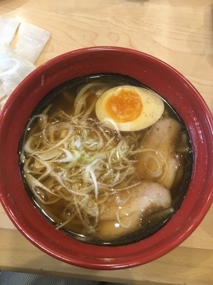 「7種の魚介醤油ラーメン360円」@無添 くら寿司 井草八幡宮店の写真
