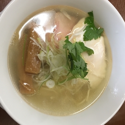 「（本日の20食限定）アラ出汁黒さつまー¥800」@塩らーめん 千茶屋の写真