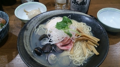 「しじみそば＋海鮮丼＋麦酒」@寿製麺よしかわ 川越店の写真