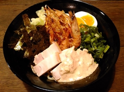 「期間限定 県産車海老のまぜそば」@琉球チルダイの写真