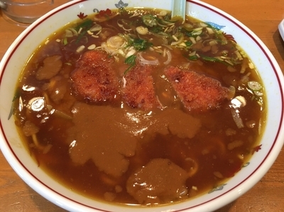 「カツカレーラーメン@750円」@ふじみ食堂の写真