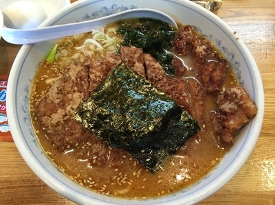 「味噌ロース麺(980円)+半めし(150円)」@麺工房マルオの写真