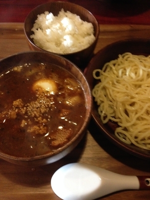 「スープカレーつけ麺（並）（1100円）　辛さ４」@ヨコハマスープカレー しんぺーの写真